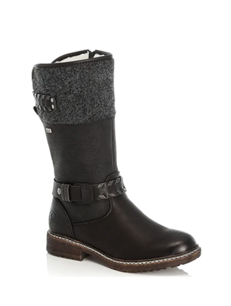 Rieker 94779-00 Mid-Calf Boot in Black