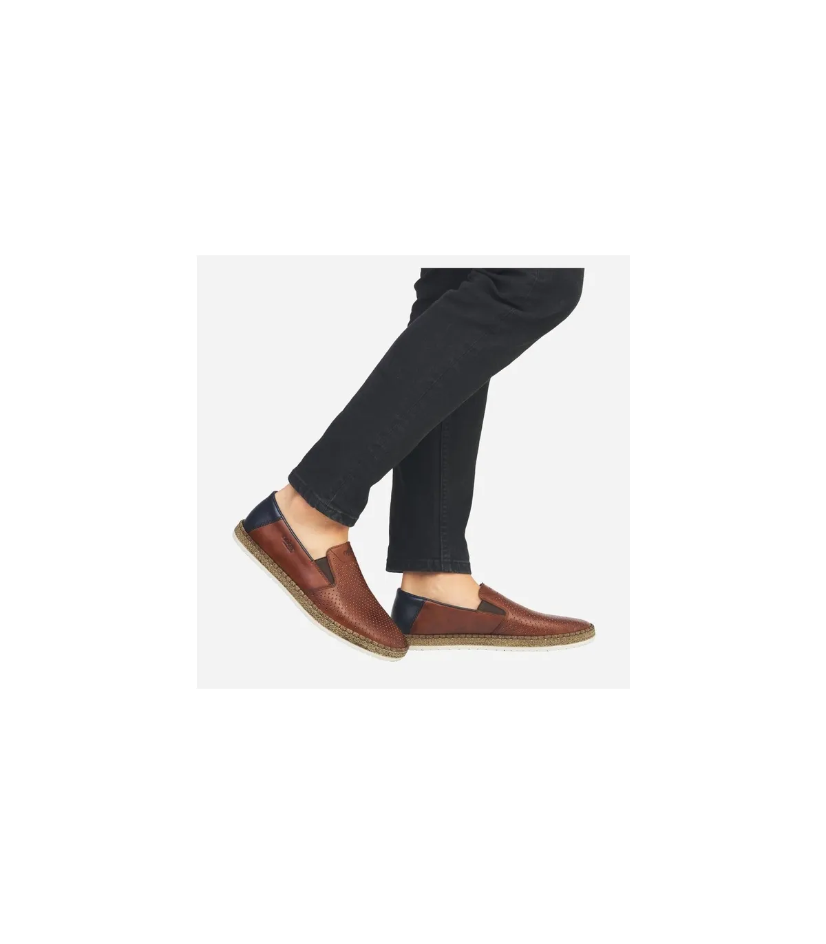 Rieker Leather Loafers- Cognac B5279-24