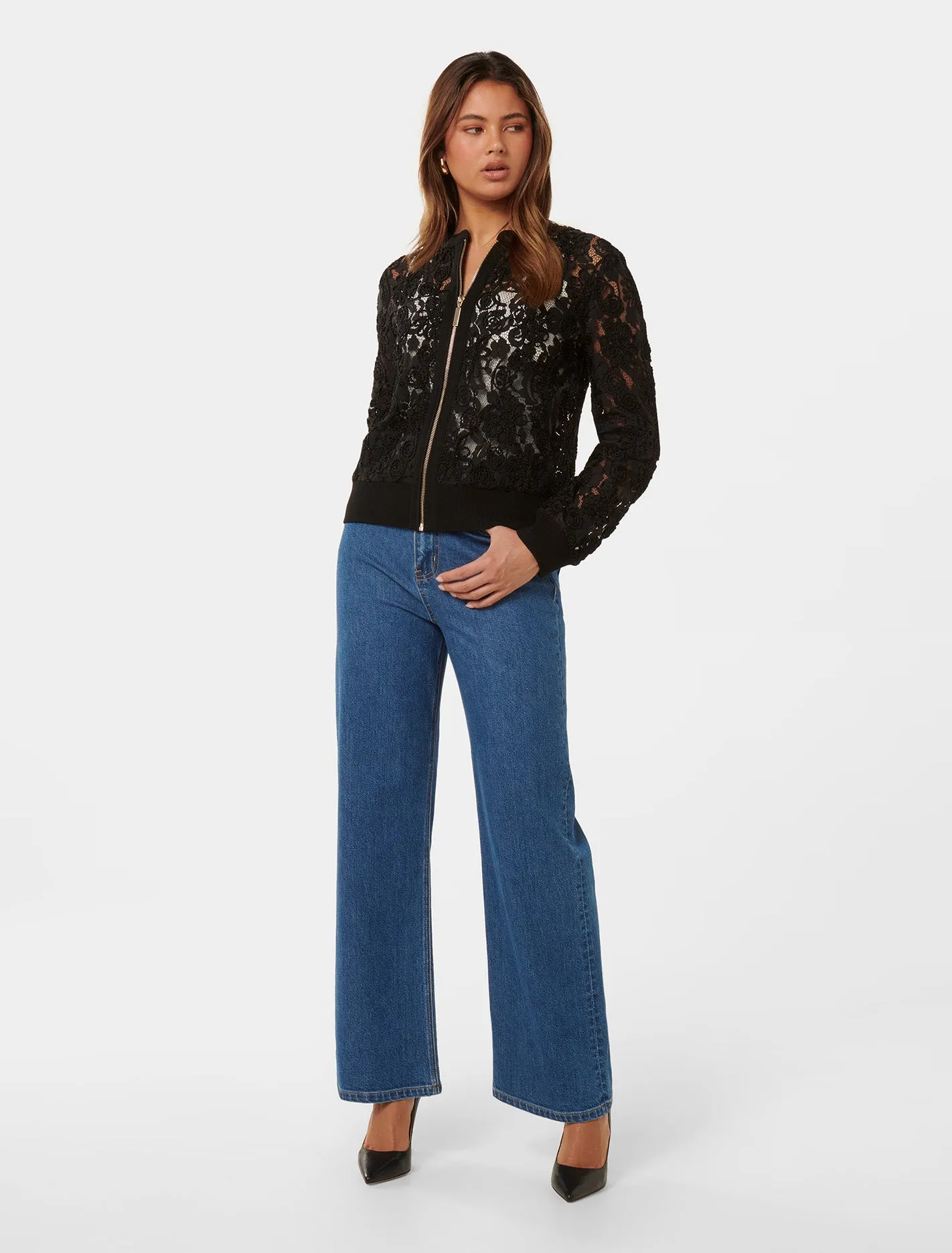 Riley Lace Bomber Jacket
