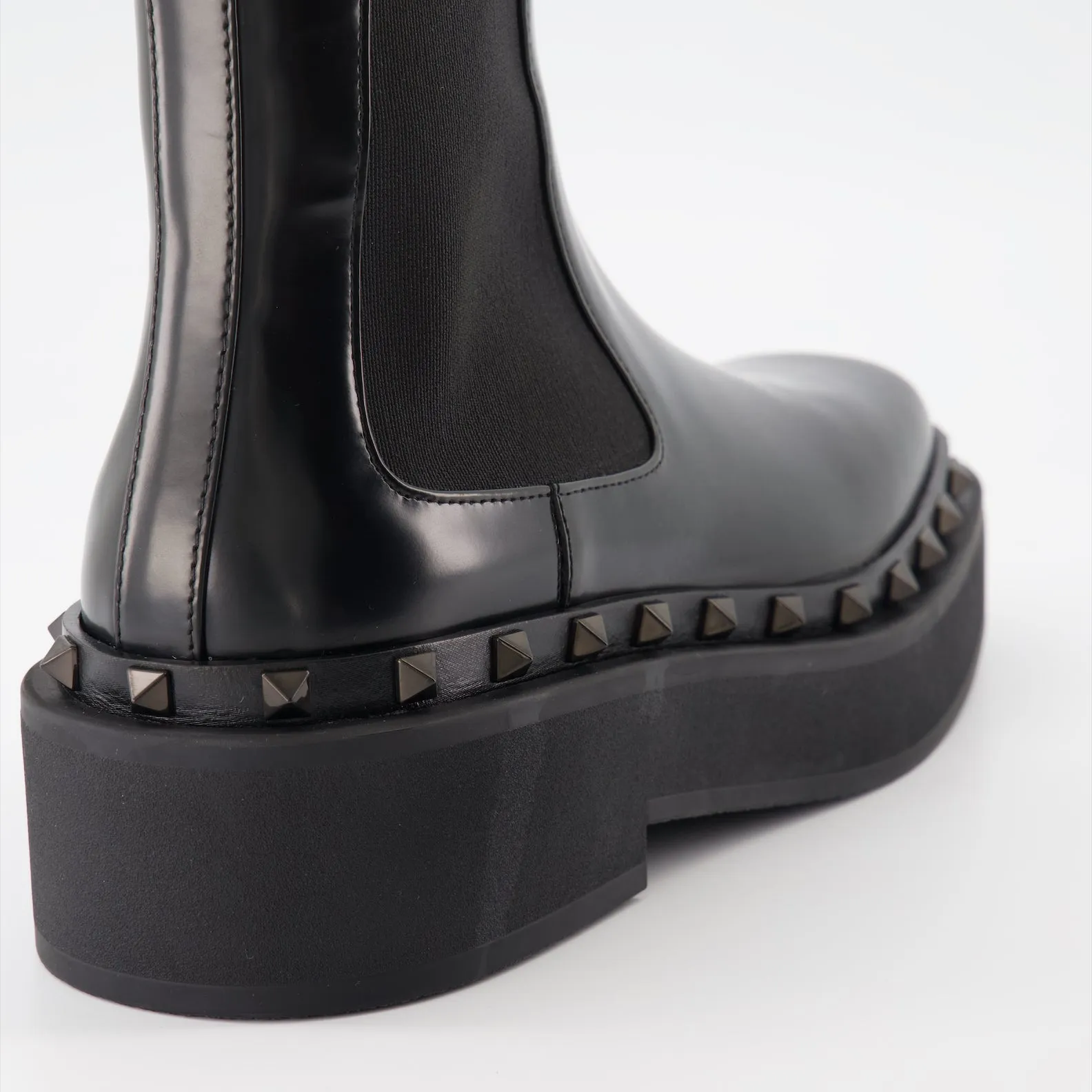 Rockstud M-Way Leather Ankle Boots