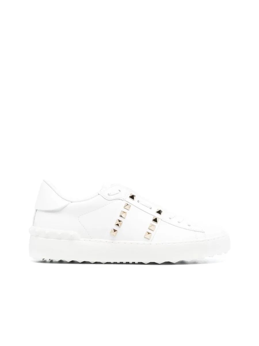 Rockstud Untitled Leather Sneakers