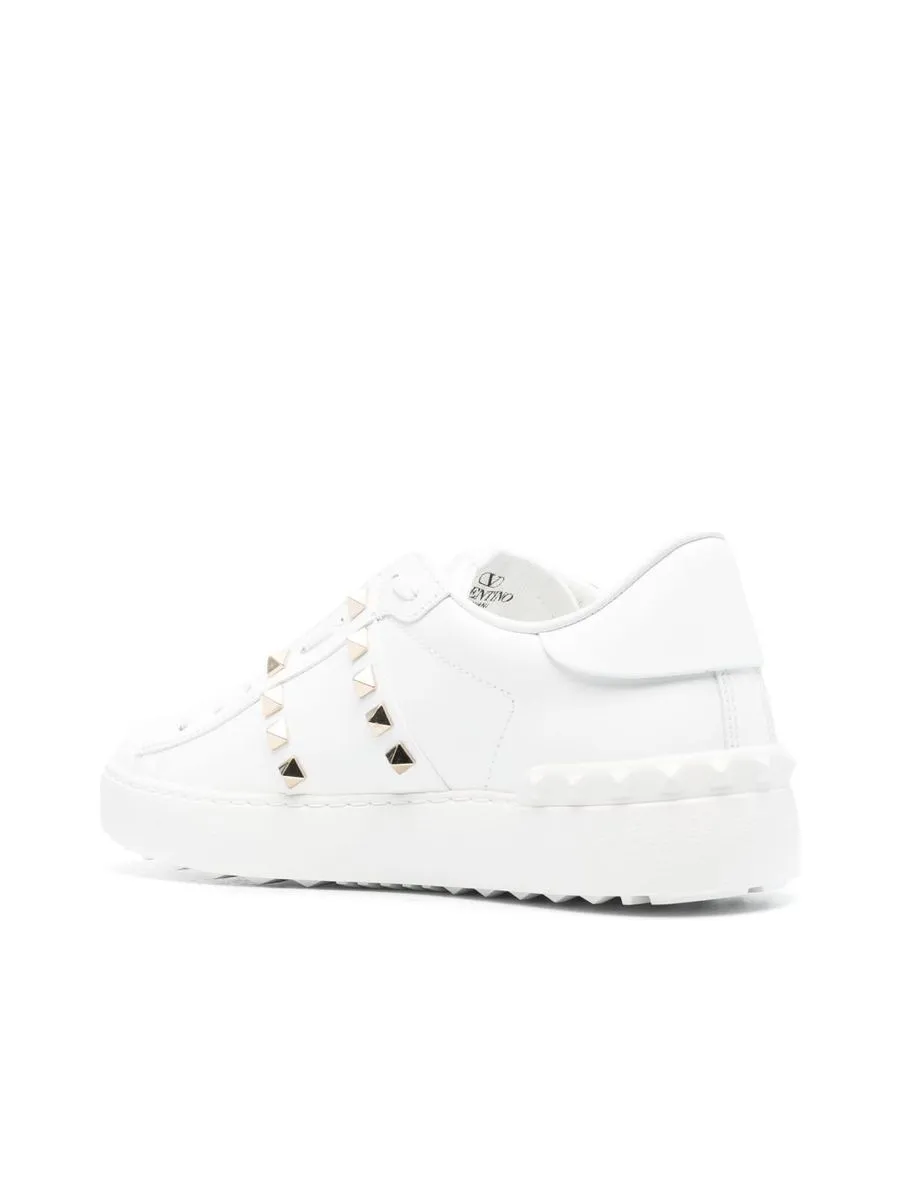 Rockstud Untitled Leather Sneakers