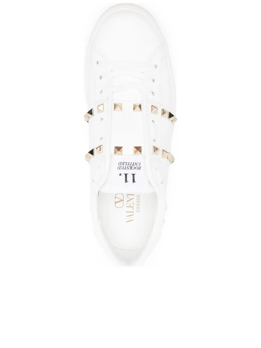 Rockstud Untitled Leather Sneakers