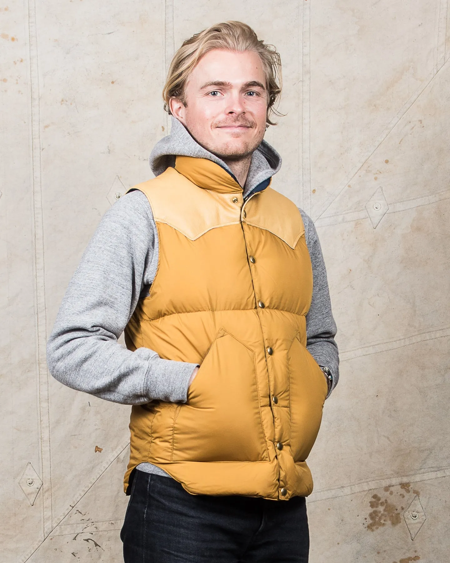 Rocky Mountain Featherbed Nylon Down Vest Mustard