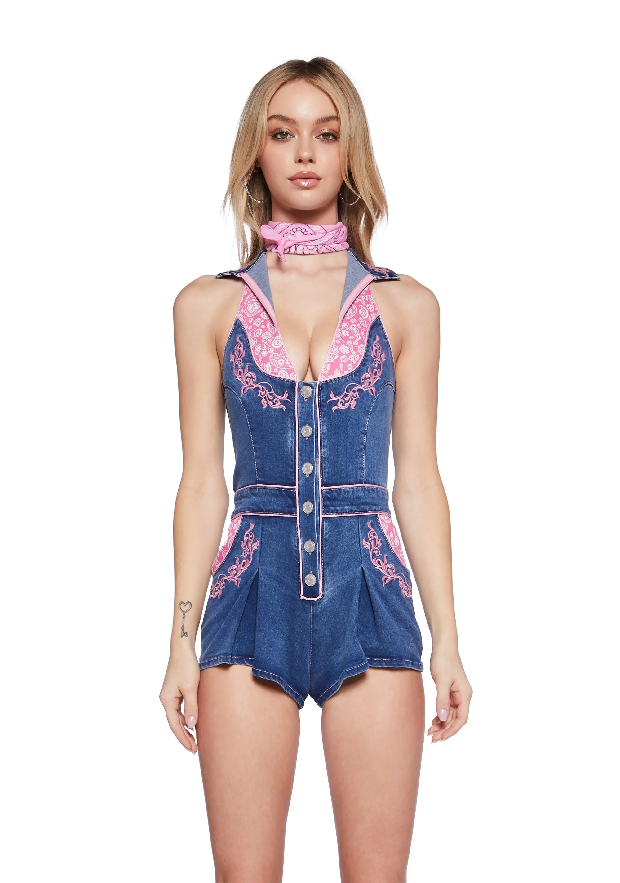 Rodeo Rendezvous Denim Romper-