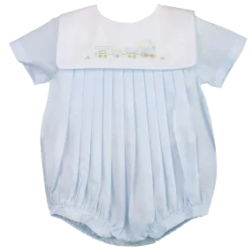 Romper with Train Embroidery