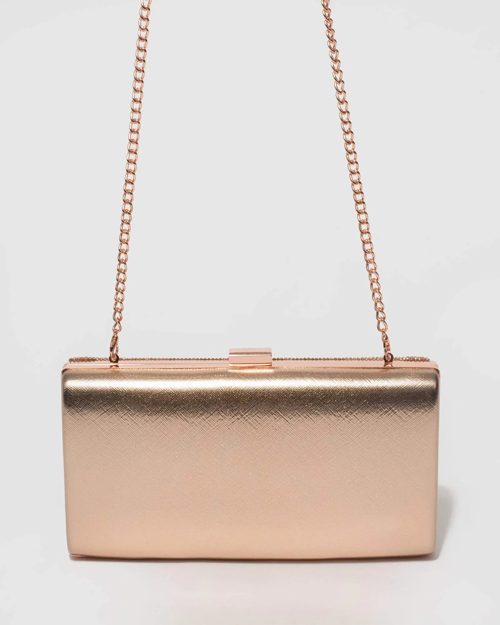 Rose Gold Margot Hardcase Clutch Bag