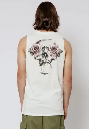 ROSES SKULL VEST OFF WHITE