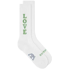 Rostersox Love SockWhite & Green