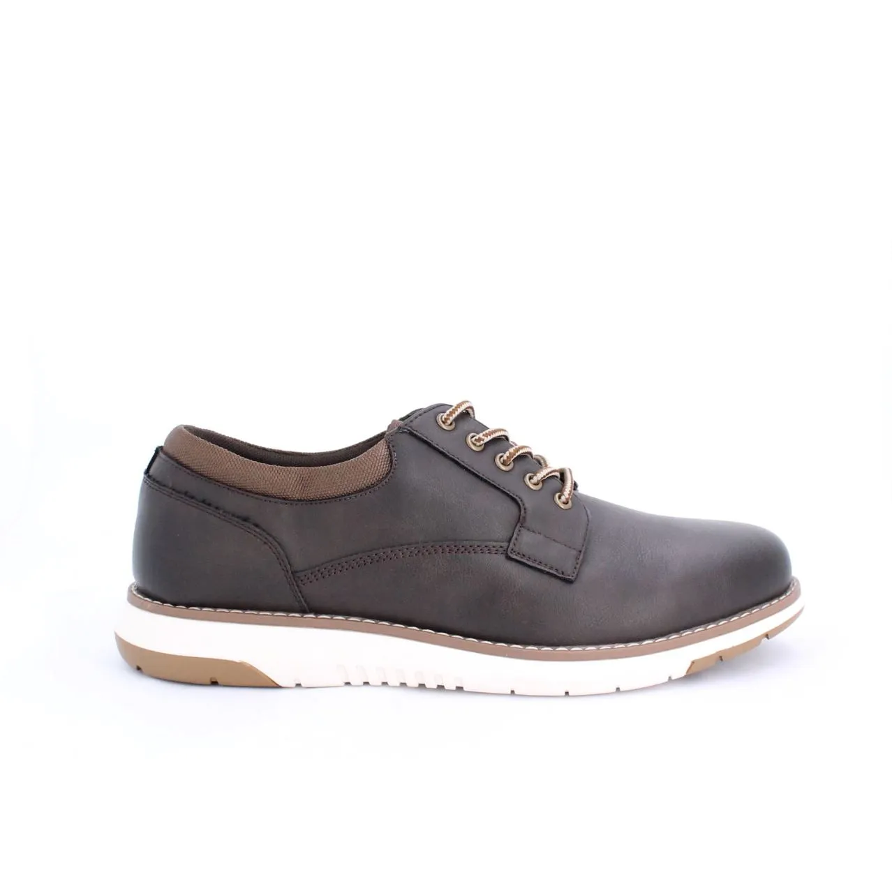 ROYCES MENS OXFORD CASUAL SHOES-BROWN