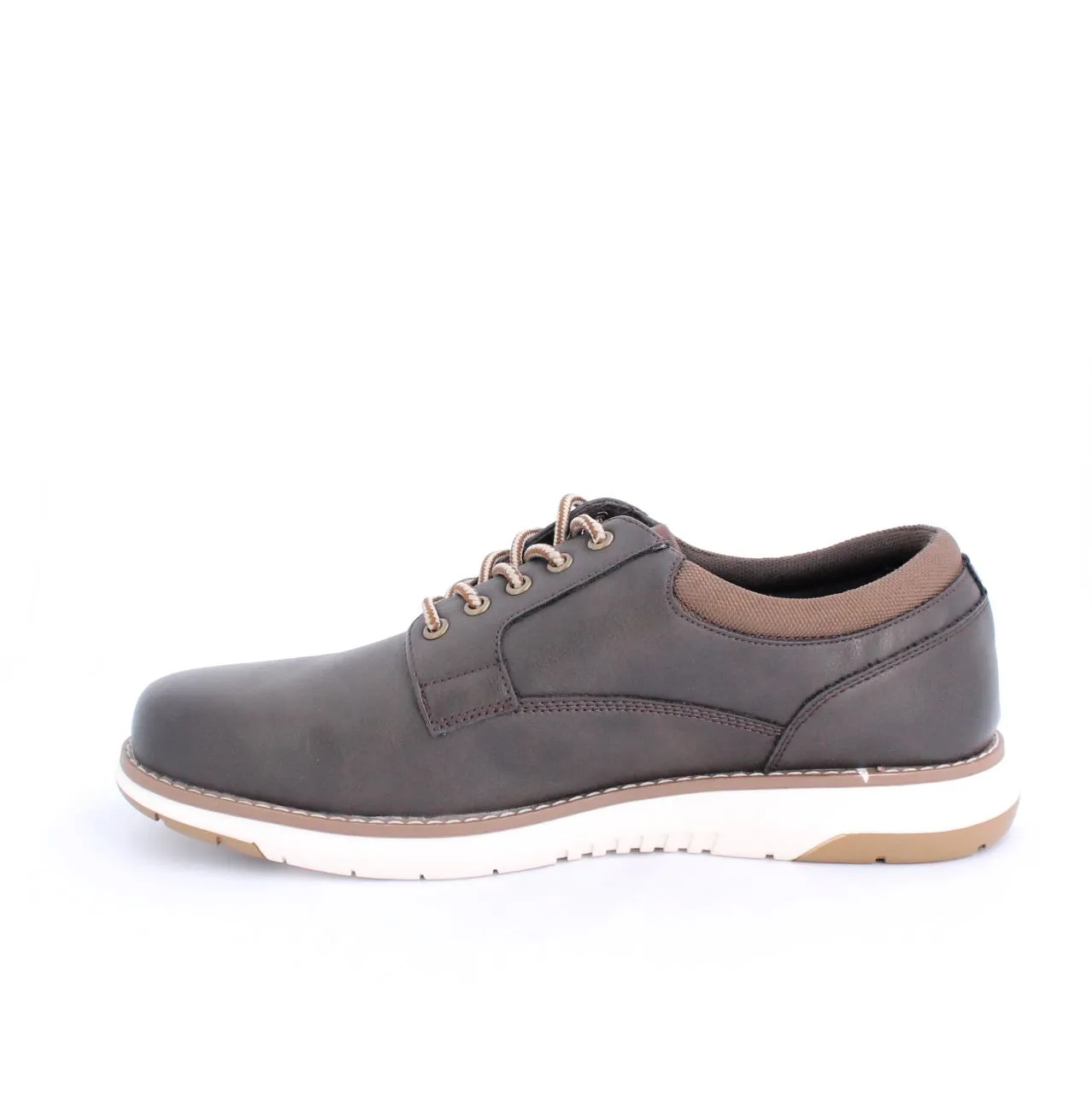 ROYCES MENS OXFORD CASUAL SHOES-BROWN