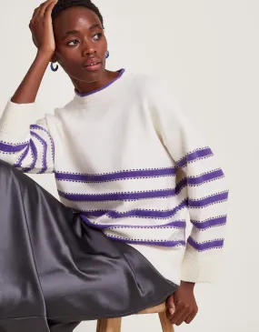 Sable Stripe Jumper Ivory