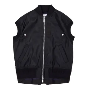   SACAI Women's Nylon Twill Vest Black 