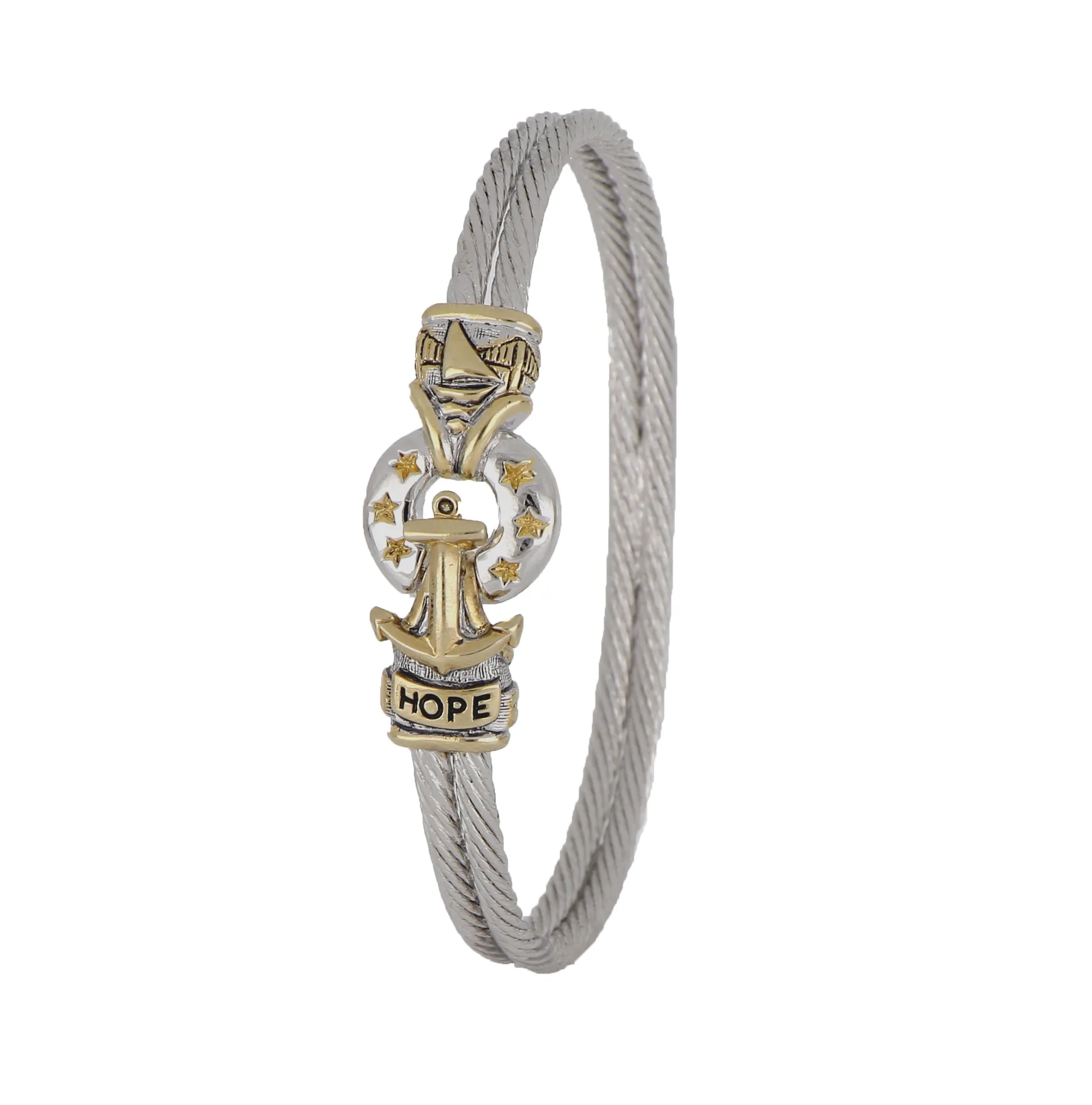Sail Away Anchor Wire Bracelet