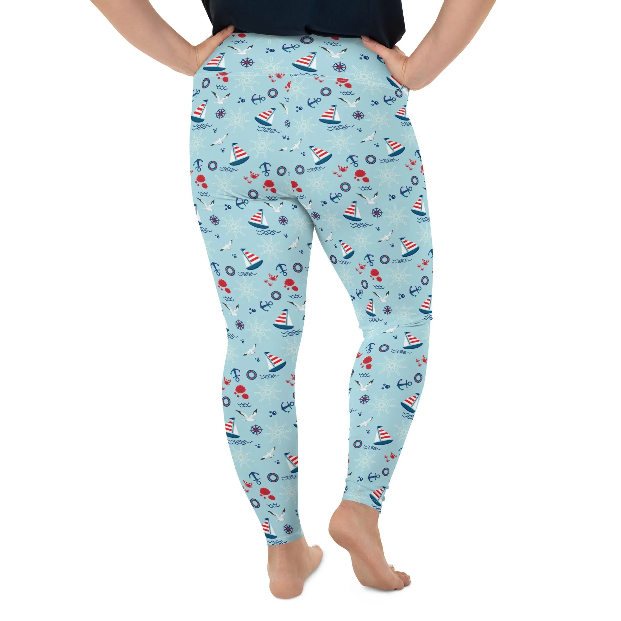 Sailing Boats Plus Size Leggings