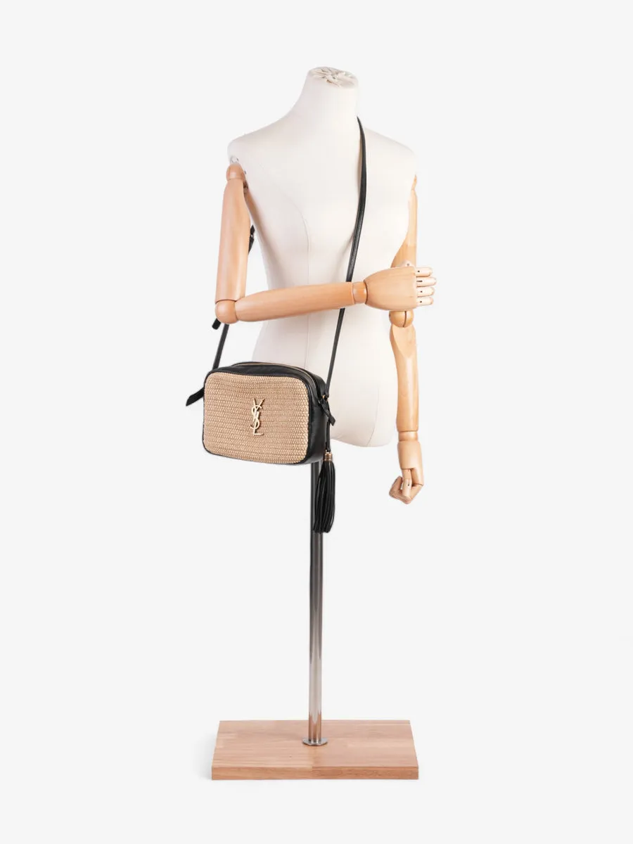 Saint Laurent Lou Camera Natural / Black Raffia