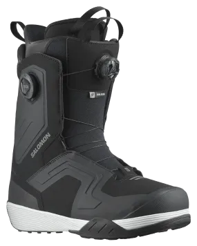 Salomon Dialogue Dual Boa Wide Snowboard Boots - Black / Black / White - 2024 | Shop Snowboard Boots at Trojan Wake Ski Snow &am