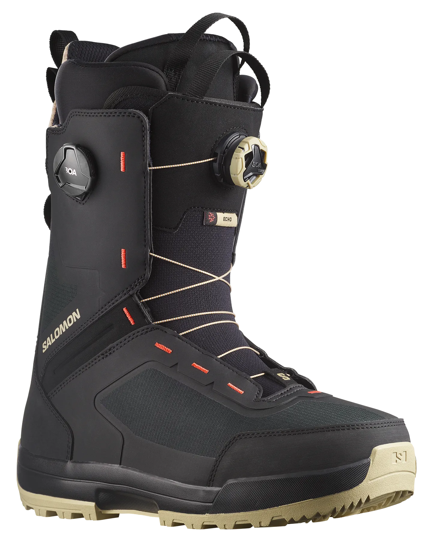 Salomon Echo Dual Boa Snowboard Boots - Spray Green / Black / Hot Cora