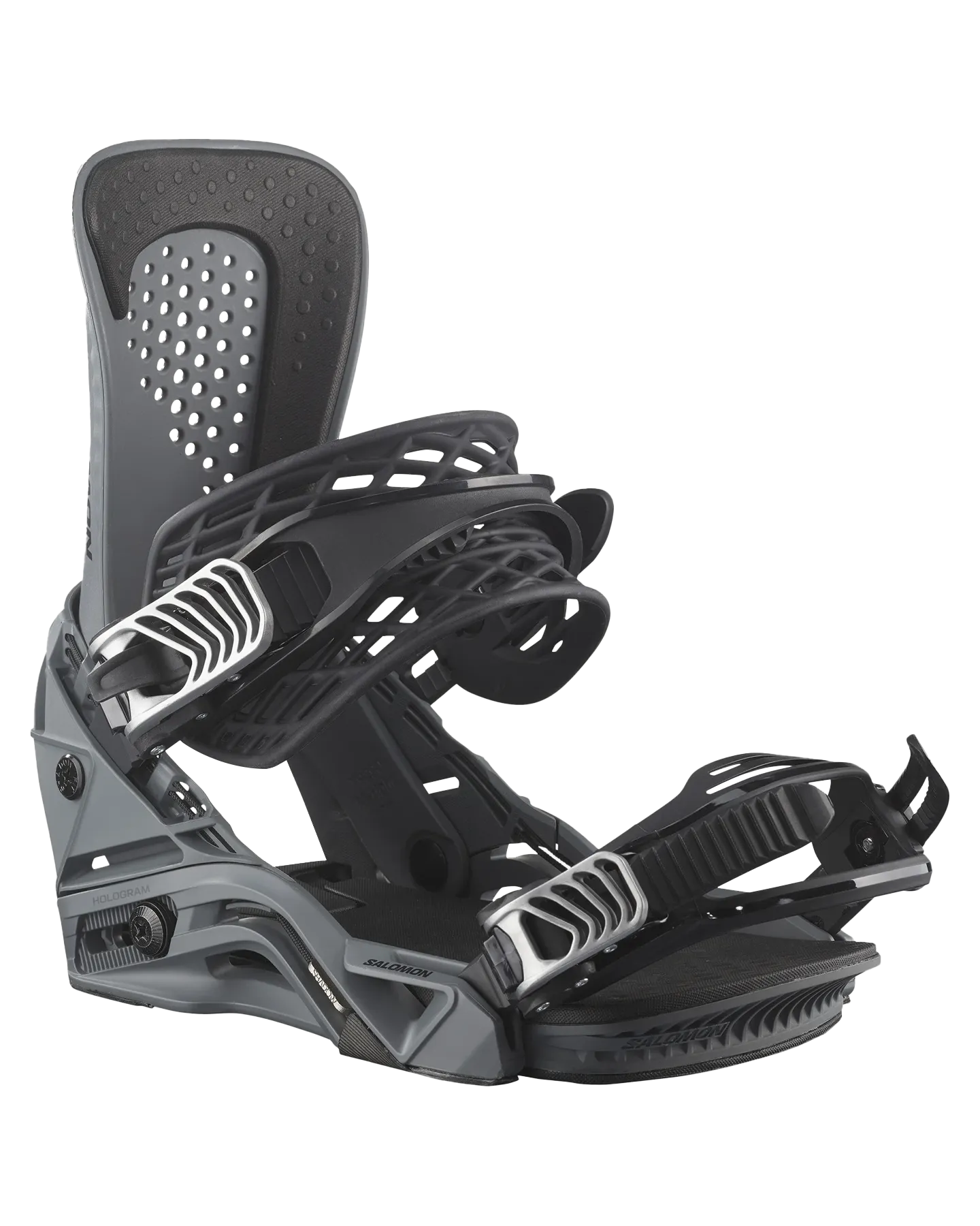 Salomon Hologram Snowboard Bindings - Gray - 2024 | Shop Snowboard Boots at Trojan Wake Ski Snow & Snow Skiers Warehouse