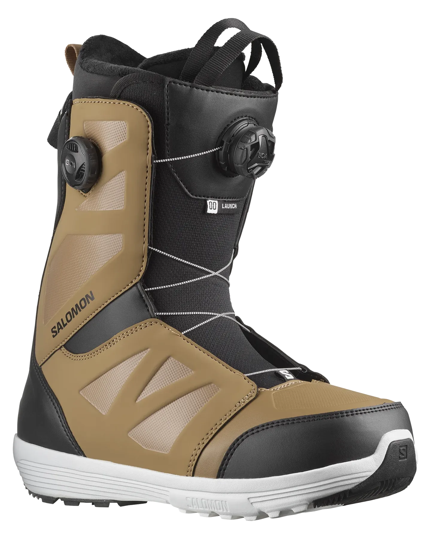 Salomon Launch Boa Sj Snowboard Boots - Sepia Tint/Black/White - 2024