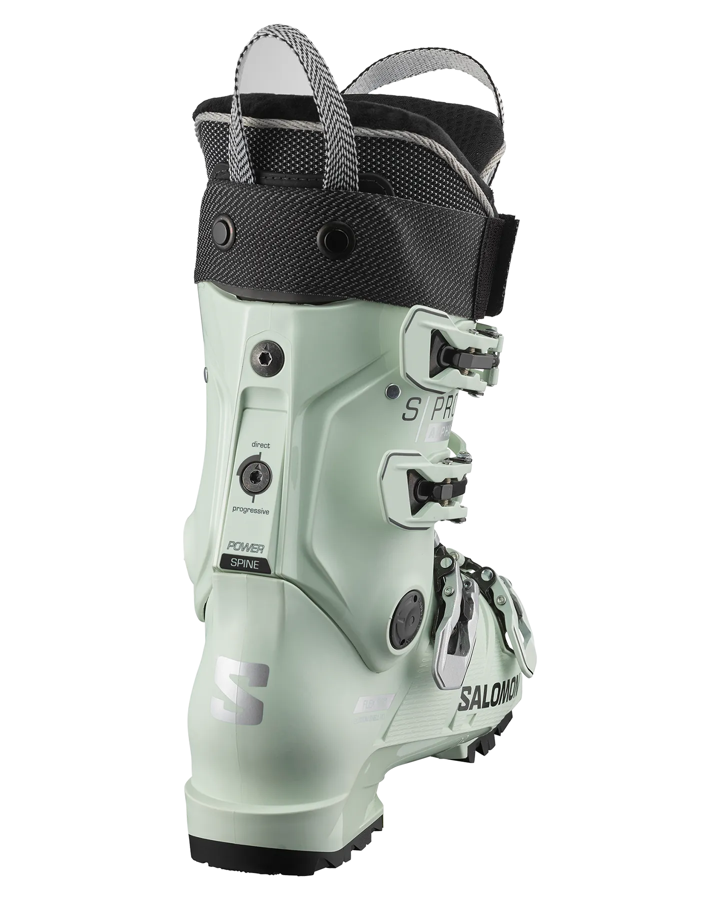 Salomon Pro Alpha 100 Women's Ski Boots - White Moss | Shop Ski Boots at Trojan Wake Ski Snow & Snow Skiers Warehouse