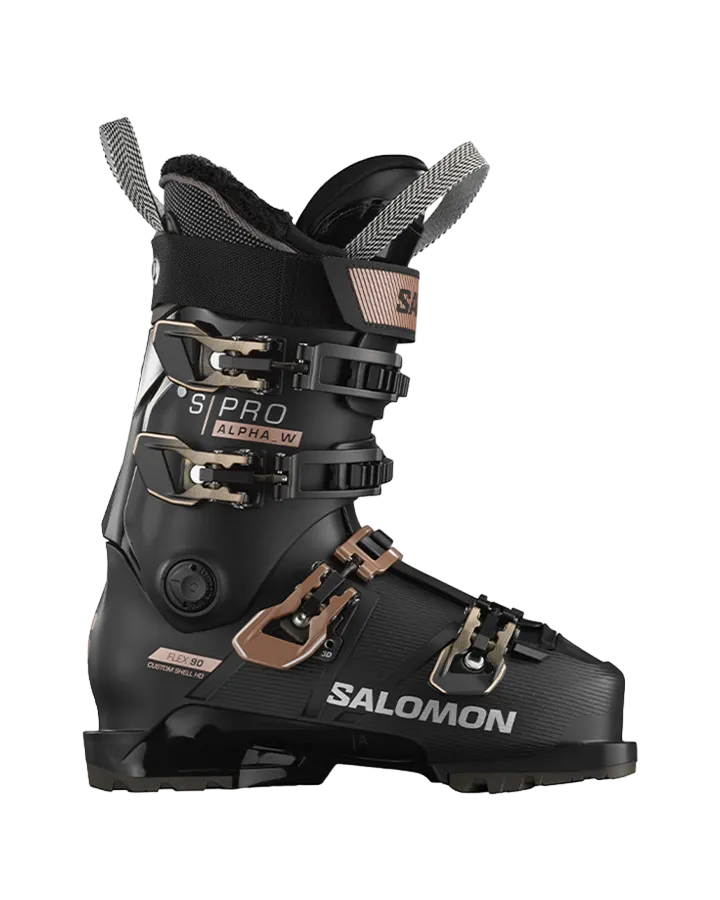 Salomon Pro Alpha 90 Women's Ski Boots - Black | Shop Ski Boots at Trojan Wake Ski Snow & Snow Skiers Warehouse