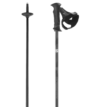 Salomon Sc1 Ergo S3 Ski Poles (Pair) Black 2023 | Men's Ski Poles | Snow Skiers Warehouse