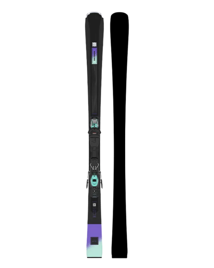 Salomon S/Max N°6 XT Women's Snow Skis (& M10 GW Bindings) - Black / Paisley Purple / Beach Glass - 2024 | Snow Skis Wom