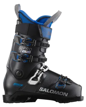 Salomon S/Pro Alpha 120 El Ski Boots Black / Race Blue 2023 | Men's Snow Ski Boots | Snow Skiers Warehouse