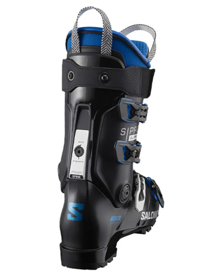 Salomon S/Pro Alpha 120 El Ski Boots Black / Race Blue 2023 | Men's Snow Ski Boots | Snow Skiers Warehouse