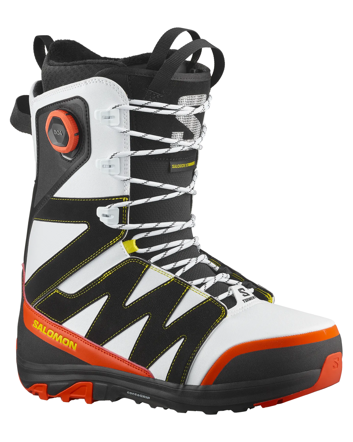 Salomon X Approach Lace Sj Boa Torment Snowboard Boots - White / Cherr