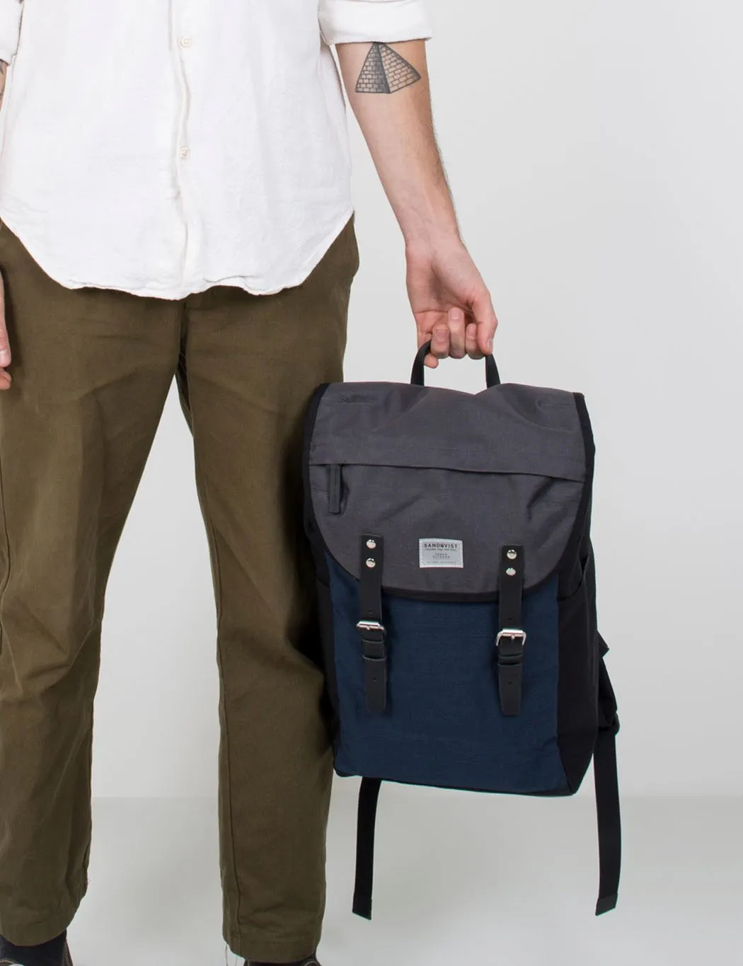 Sandqvist Hans Backpack (Cordura) - Navy Blue/Multi