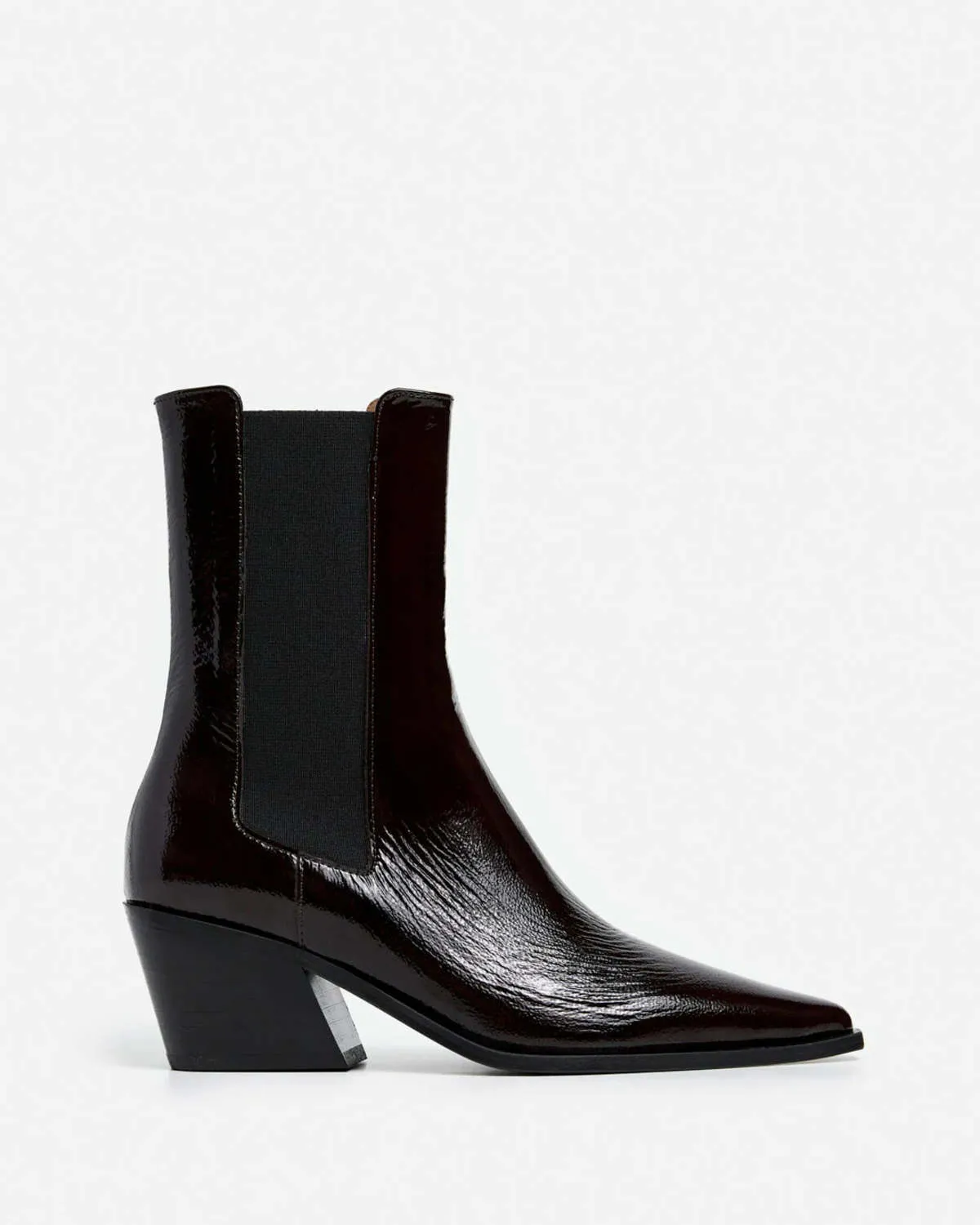 Sandra Leather Boot - Patent Burgundy
