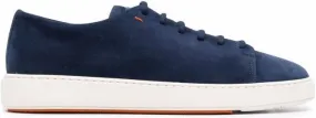 Santoni logo-patch detail sneakers Blue