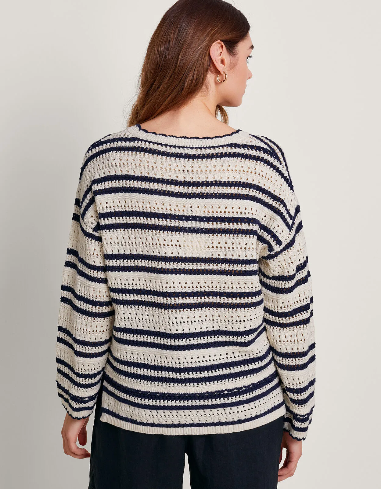 Sarah Stripe Jumper Ivory