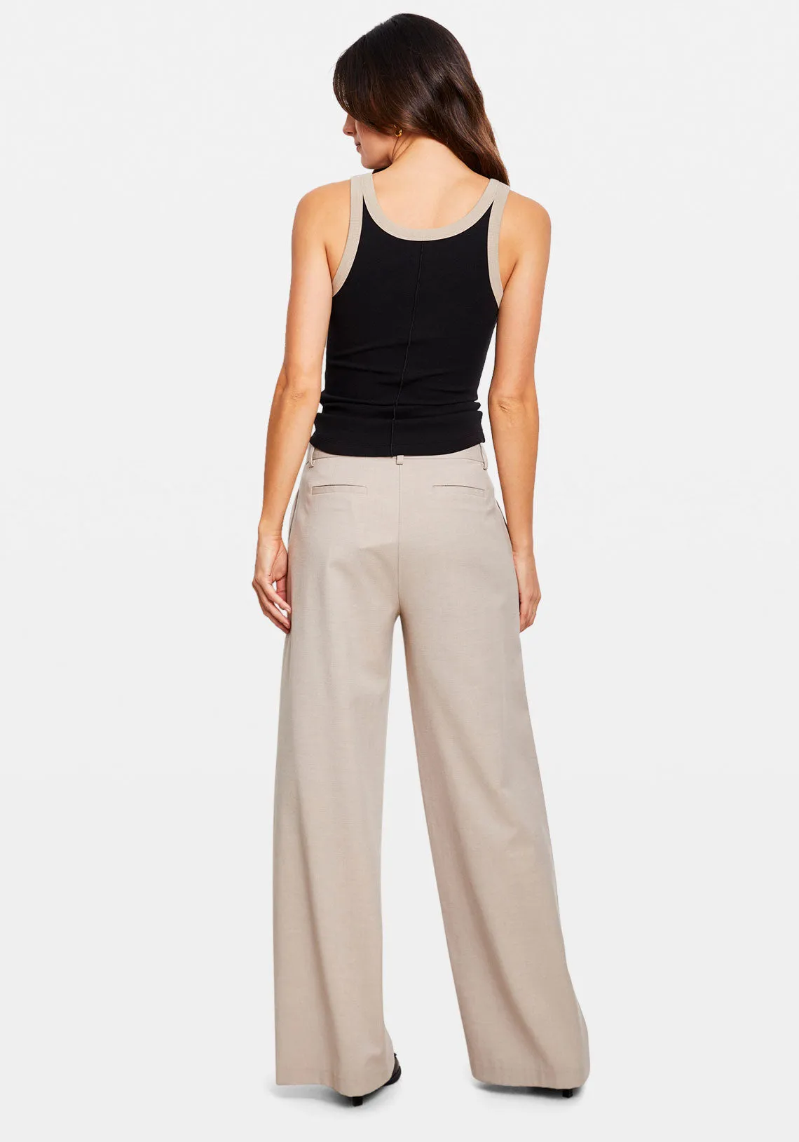 SCOOP TANK BLACK/NATURAL