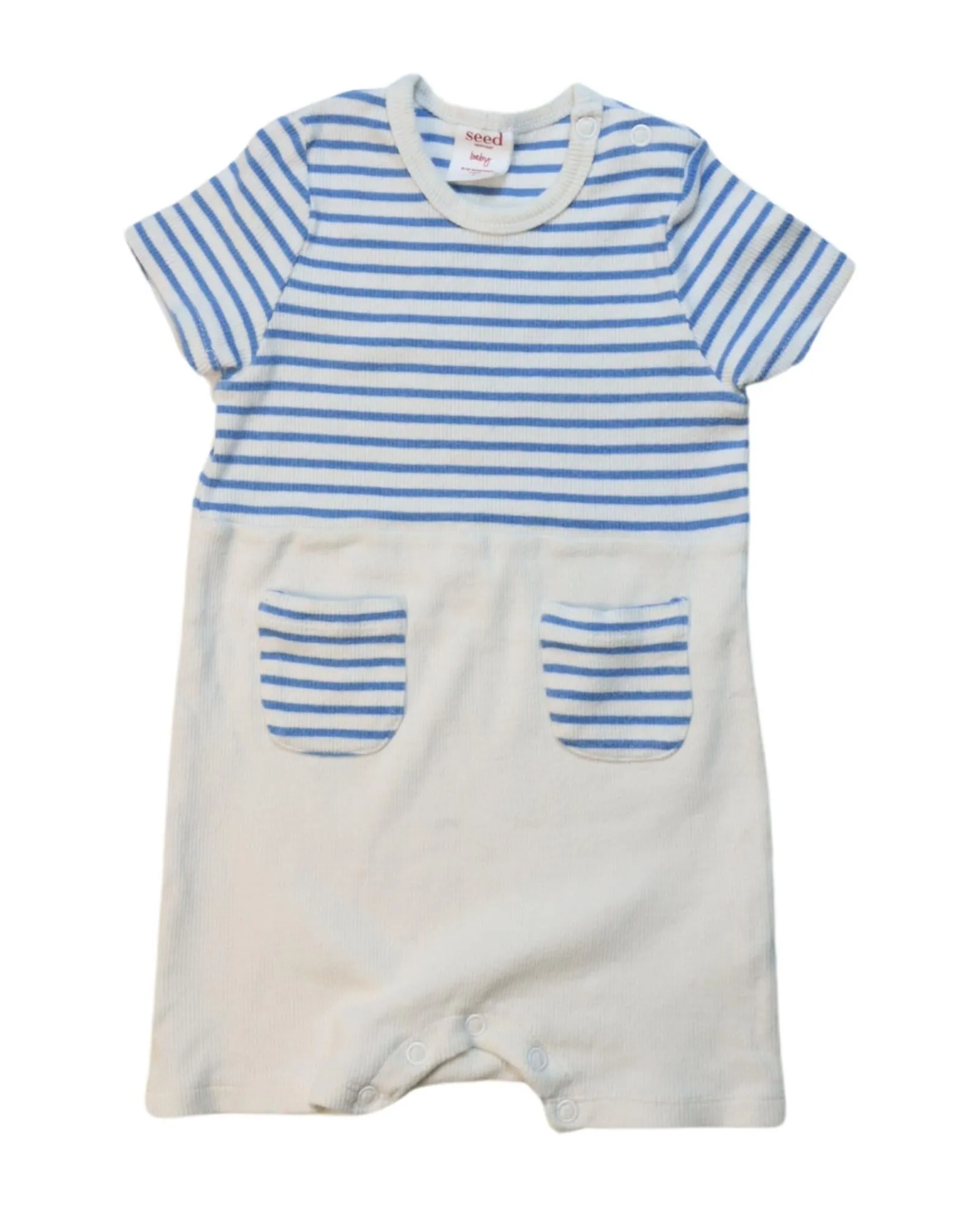 Seed Short Sleeve Romper 6-12M