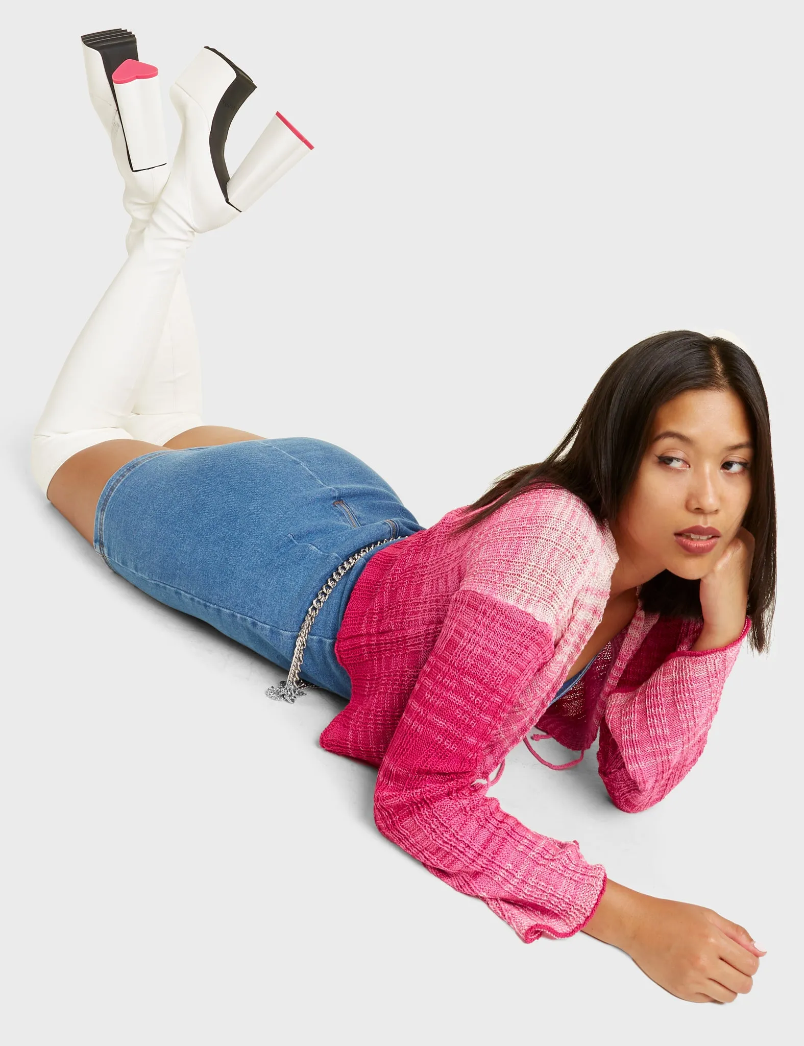 Separate Platform Thigh High Boots