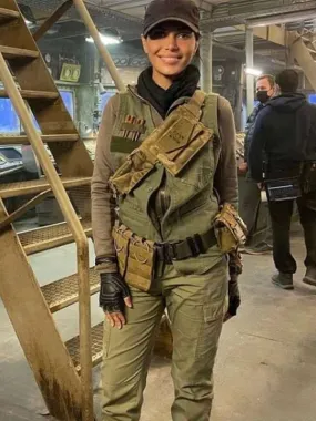 Sheila Shah The Expendables 4 Green Vest