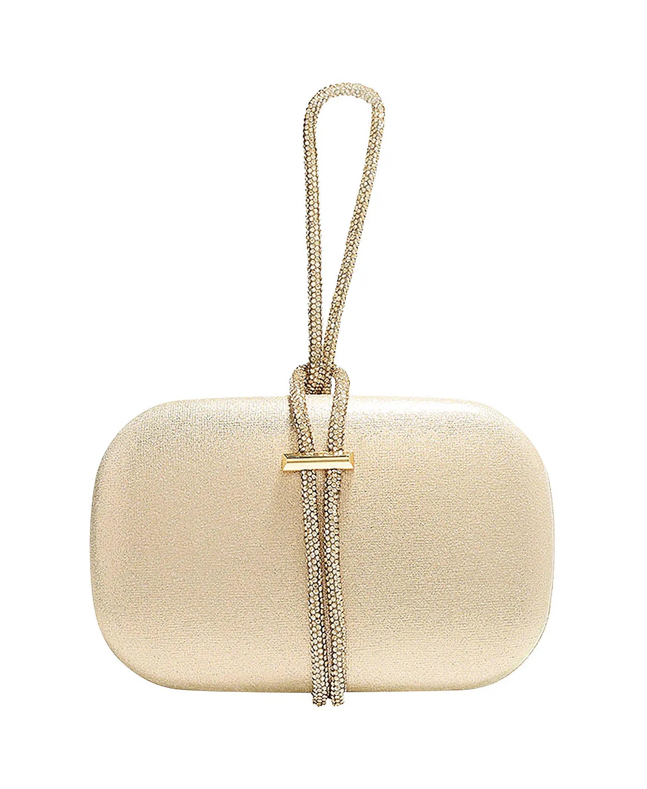 Shimmer Oval Clutch w/ Handle