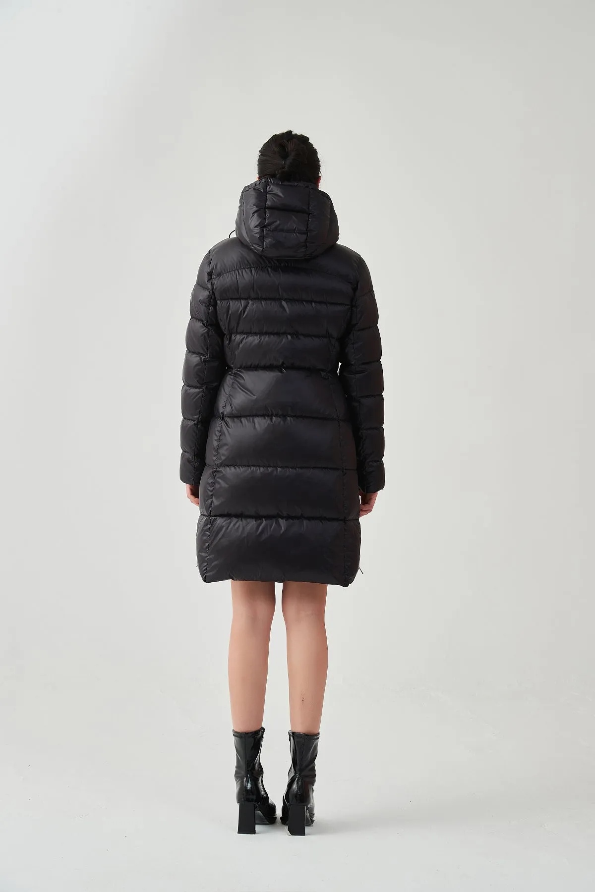 Shiny Lightweight Winter Jacket with hood