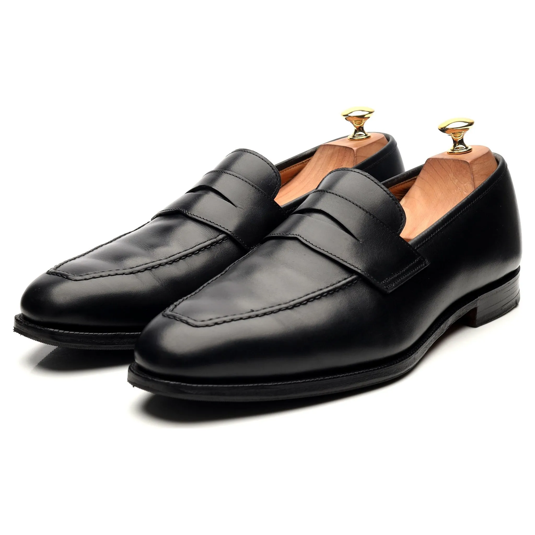 Shipton & Heneage 'Somerset' Black Calf Loafers UK 10.5 E