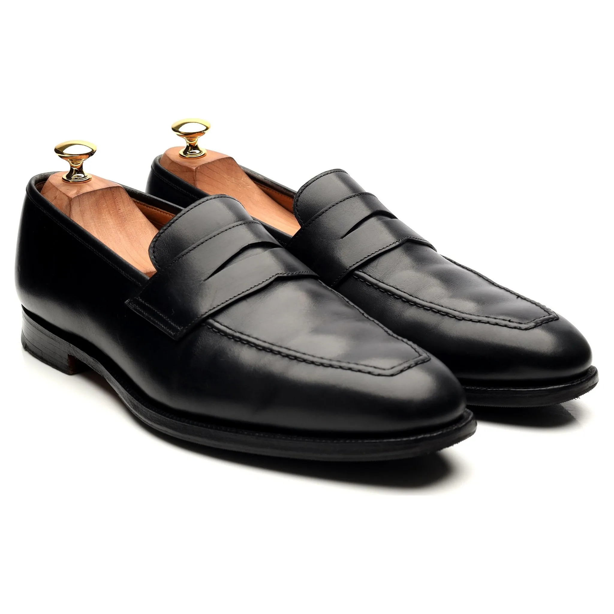 Shipton & Heneage 'Somerset' Black Calf Loafers UK 10.5 E