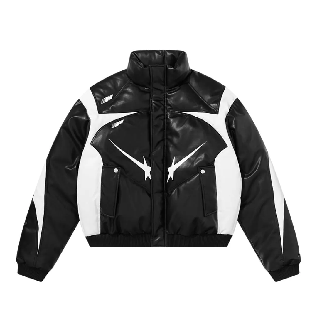 Shooting Stars Leather Down Jacket