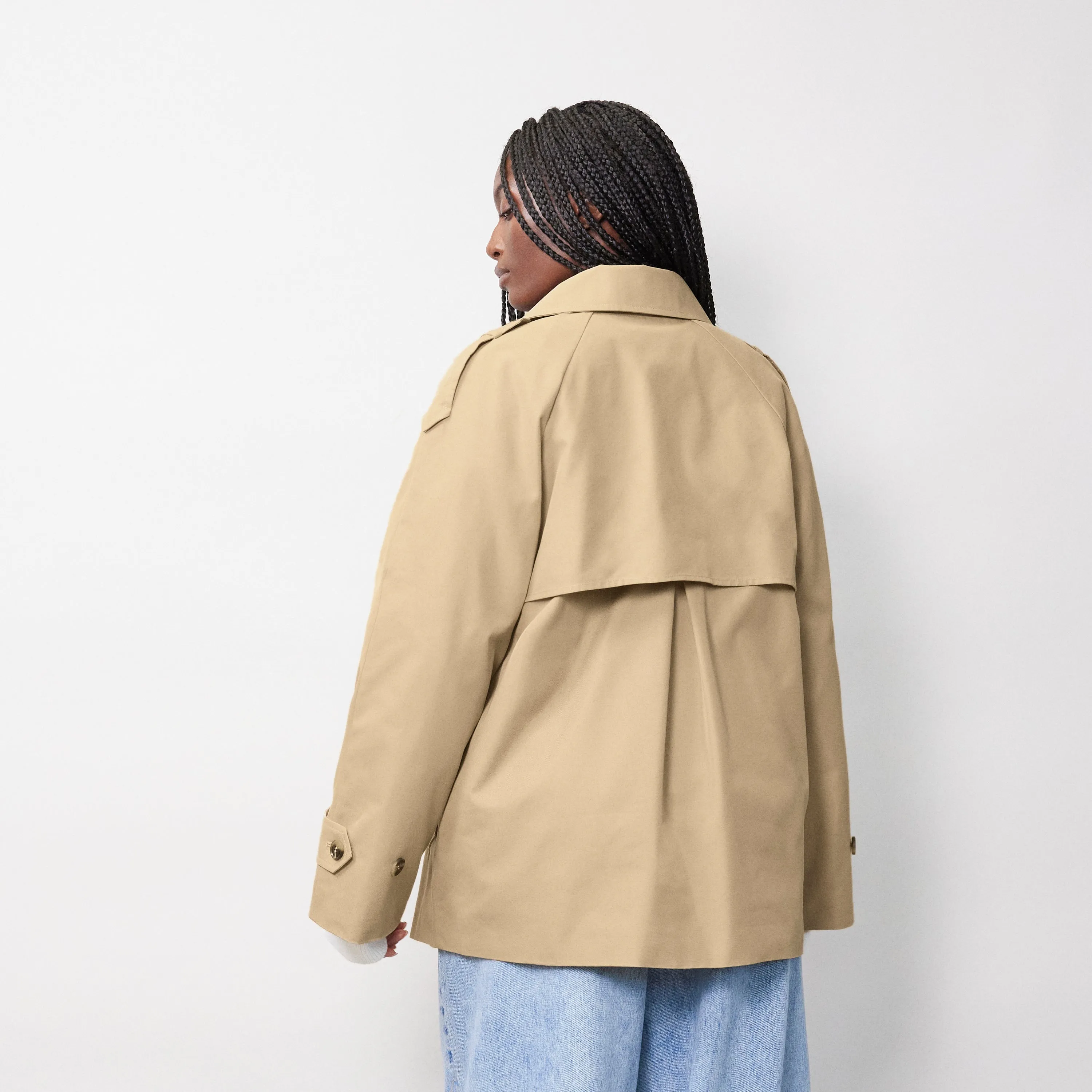 Short Double Breasted Trench Coat