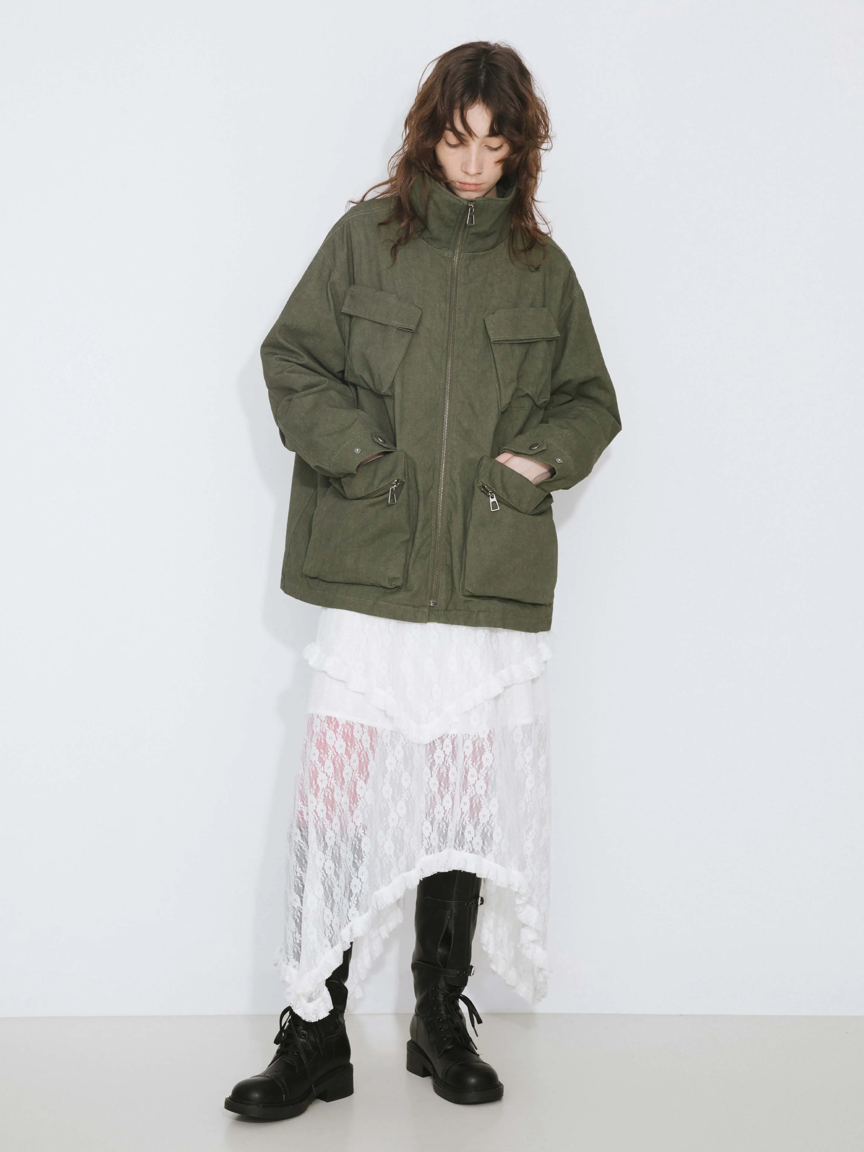 Short High Neck Puffer Jacket