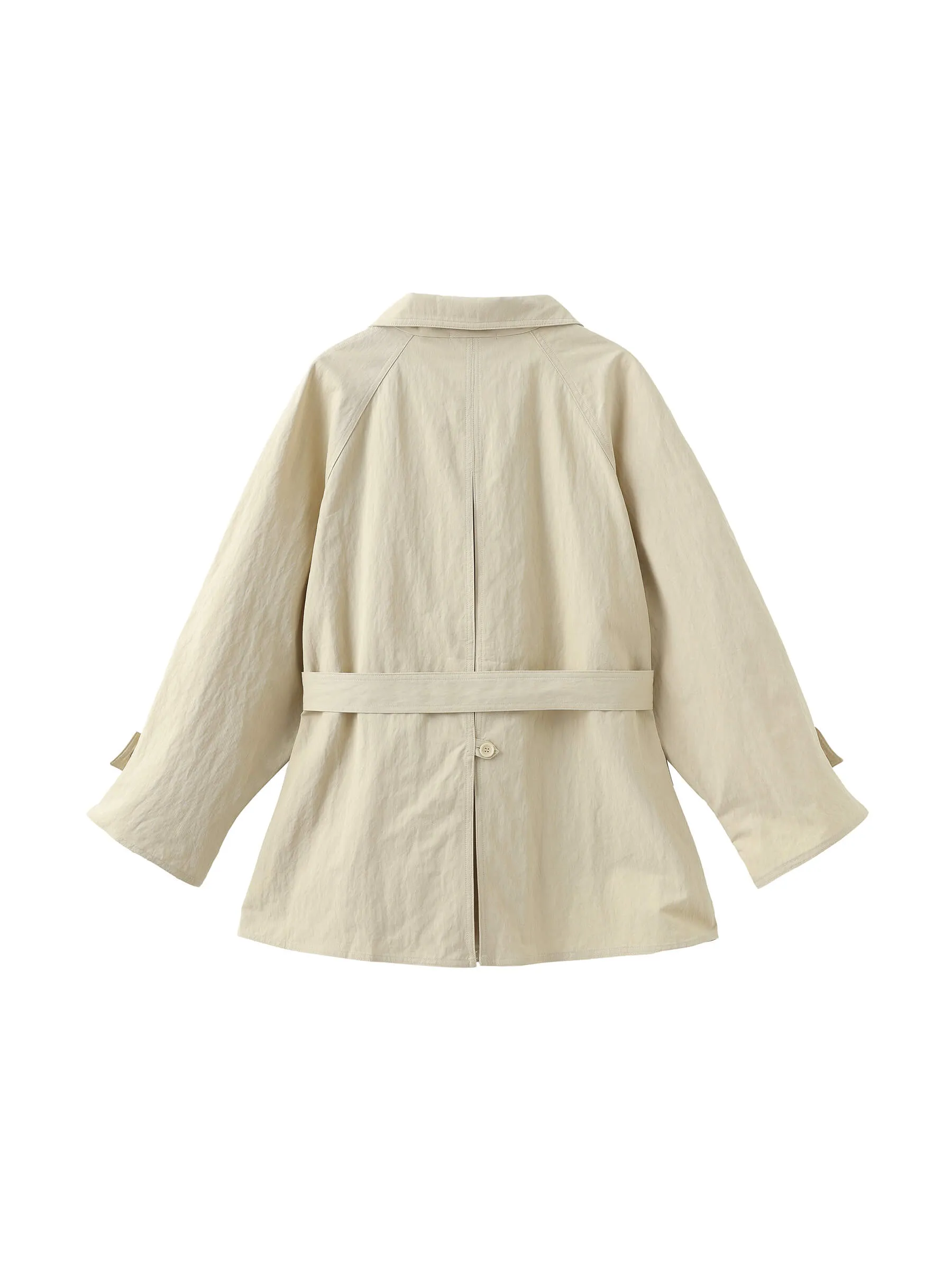 Short Length Belted Trench Coat