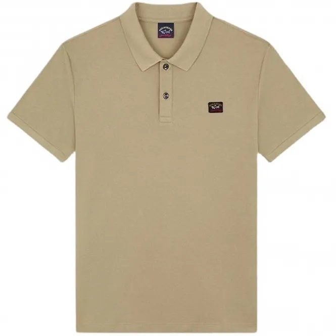 Short Sleeve Polo Shirt - Beige