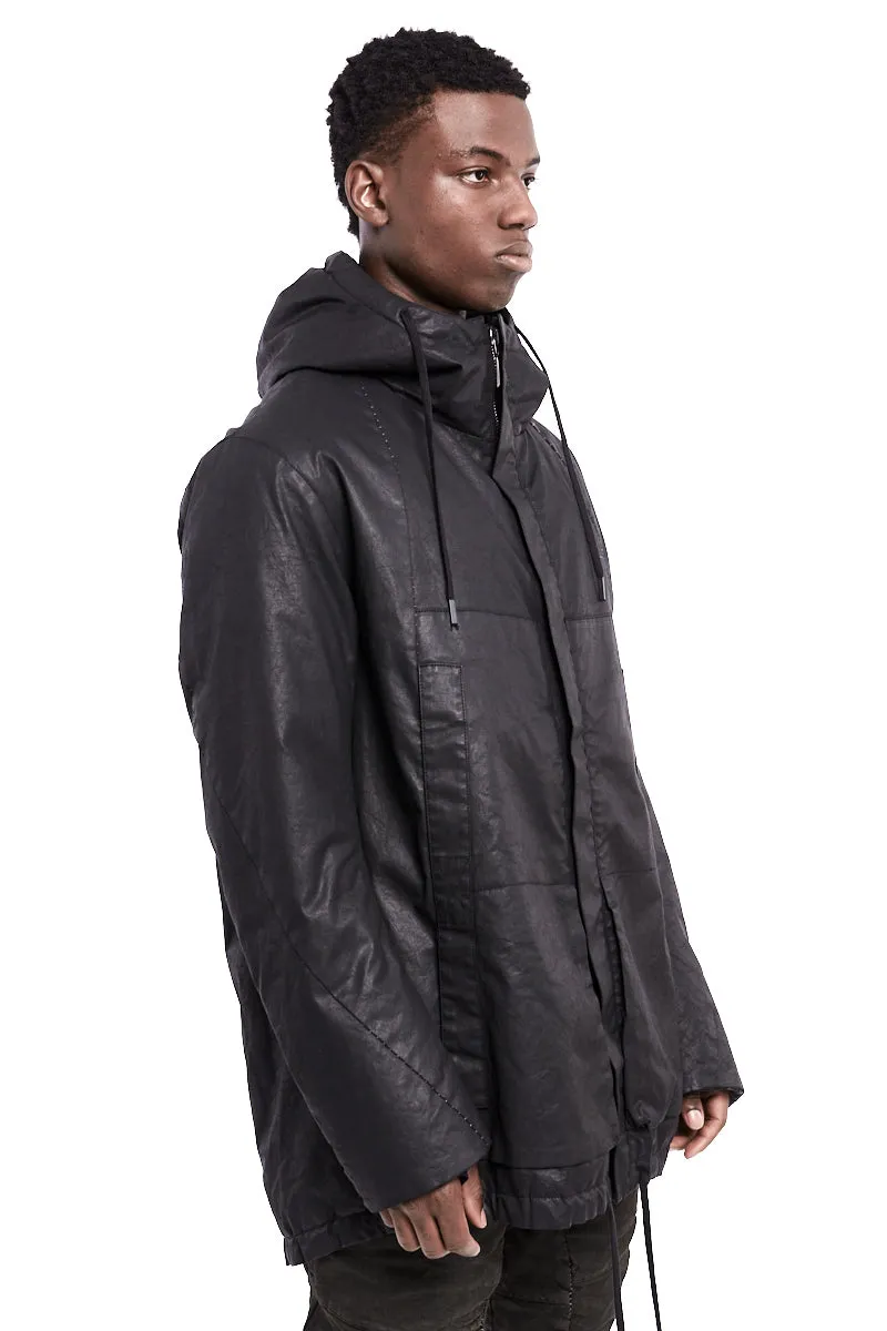 SHORTER PADDED RESINATED DOWN JACKET