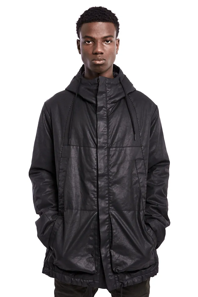 SHORTER PADDED RESINATED DOWN JACKET